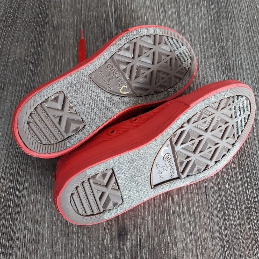 Converse Red Canvas Sneakers with Classic Design